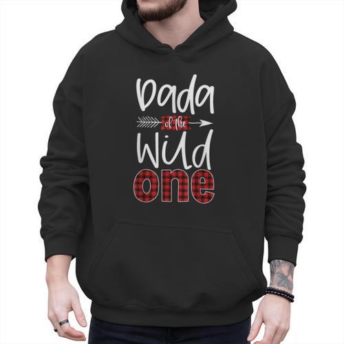 Dada Of The Wild One Buffalo Plaid Lumberjack 1st Birthday Men Hoodie - Father's Day Fun