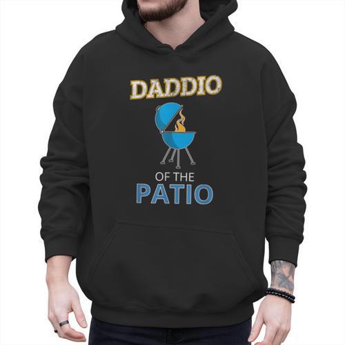 Daddio Of The Patio Fathers Day BBQ Grill Dad Men Hoodie - Father's Day Fun