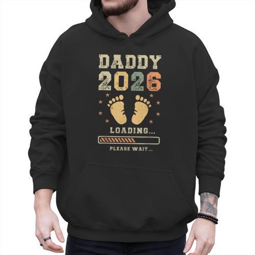 Daddy 2026 Loading Baby Announcement Expecting Dad To Be Men Hoodie - Father's Day Fun