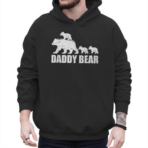 Daddy Bear 3 Cubs Shirt Daddy Bear 3 Kids Tshirt Dad 3 Kids Men Hoodie - Father's Day Fun