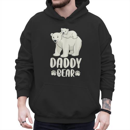 Daddy Bear And Cub Polar Bear Men Hoodie - Father's Day Fun