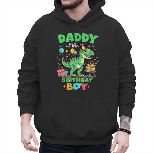 Daddy Of The Birthday Boy T Rex Dinosaur Family Party Men Hoodie - Father's Day Fun