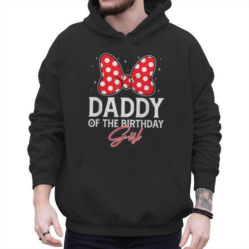Daddy Of The Birthday Girl Cute Pink Bow Family Matching Men Hoodie - Father's Day Fun