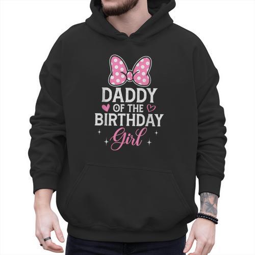 Daddy Of The Birthday Girl Pink Bow Birthday Family Matching Men Hoodie - Father's Day Fun