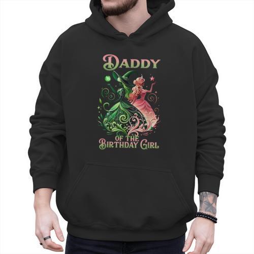 Daddy Of The Birthday Girl Pink And Green Family Matching Men Hoodie - Father's Day Fun