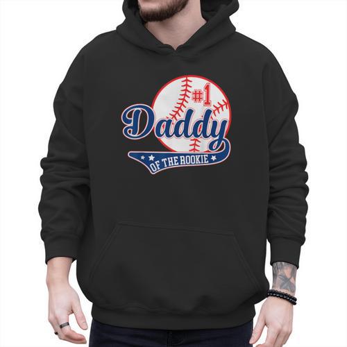 Daddy Of Rookie 1st Birthday Baseball Theme Matching Party Men Hoodie - Father's Day Fun