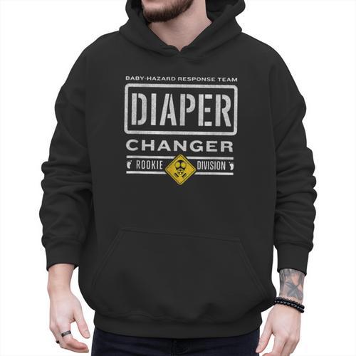 Diaper Changer Duty Expecting Baby New Dad Mom Men Hoodie - Father's Day Fun