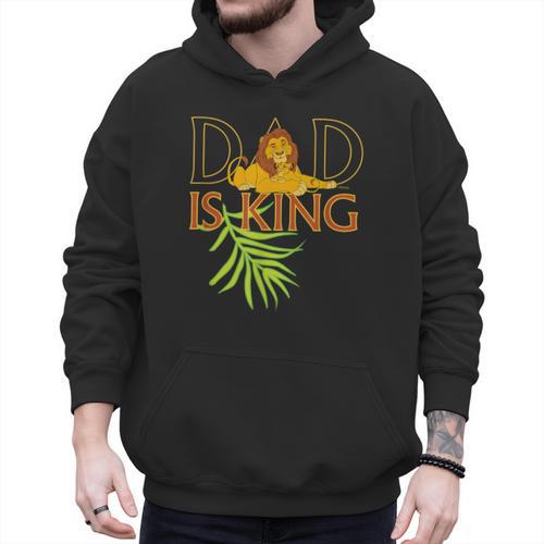 Disney The Lion King Dad Is King Mufasa & Simba Father's Day Men Hoodie - Father's Day Fun