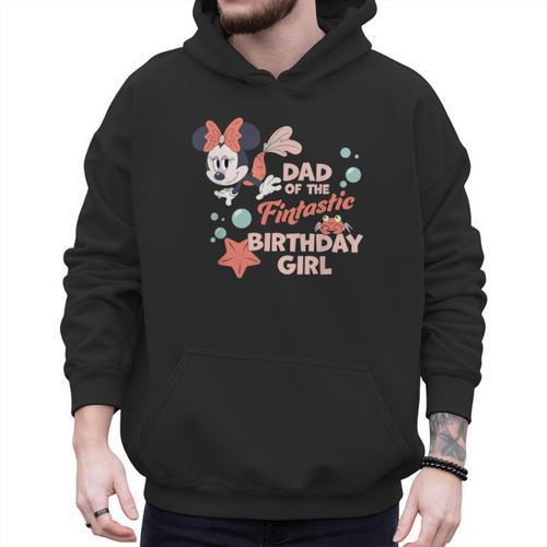 Disney Minnie Mouse Mermaid Dad Of The Birthday Girl Men Hoodie - Father's Day Fun