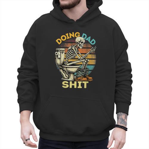 Doing Dad Shit Dad Joke Skeleton Dad Dad Father's Day Men Hoodie - Father's Day Fun