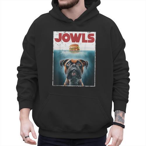 Drooling Boxer Jowls Fawn Dog Mom Dog Dad Burger Men Hoodie - Father's Day Fun