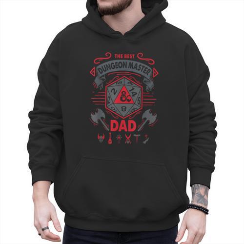 Dungeons & Dragons The Best Dungeon Master Dad Die Logo Men Hoodie - Father's Day Fun