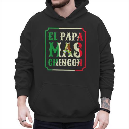 El Papa Mas Chingon Best Mexican Great Dad Men Hoodie - Father's Day Fun