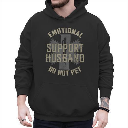Emotional Support Husband Do Not Pet Dad For Men Men Hoodie - Father's Day Fun
