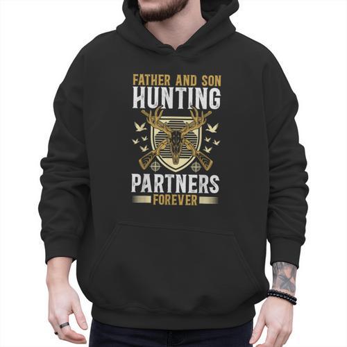 Father And Son Hunting Partners Dad And Son Hunting Buddies Men Hoodie - Father's Day Fun