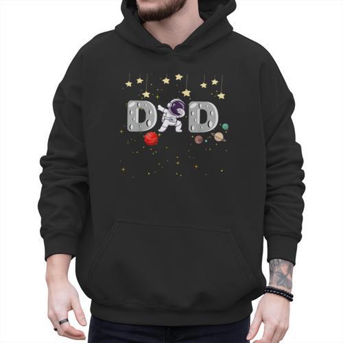 Father's Day Dad Astronaut Space Birthday Planets Daddy Men Hoodie - Father's Day Fun