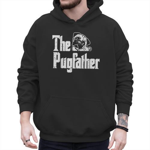 Fathers Day The Pug Father Pug Daddy Papa Fur Dad Dog Owner Men Hoodie - Father's Day Fun