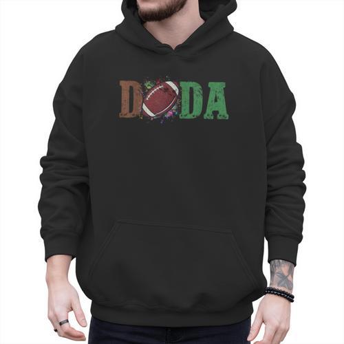 Football Dada 1st Birthday Men Hoodie - Father's Day Fun
