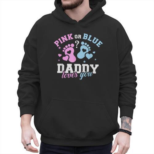 Gender Reveal Daddy Dad Men Hoodie - Father's Day Fun