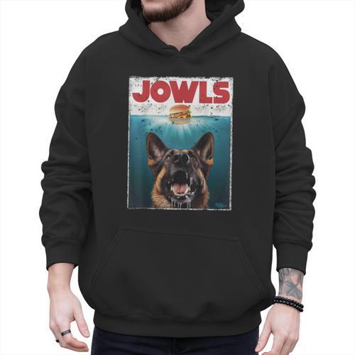 German Shepherd Jowls Hamburger GSG Dog Mom Dog Dad Men Hoodie - Father's Day Fun