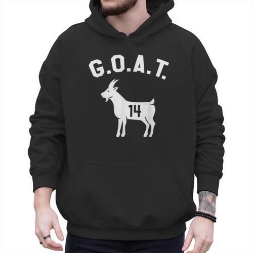 GOAT Number 14 Greatest Of All Time Dad Joke Men Hoodie - Father's Day Fun