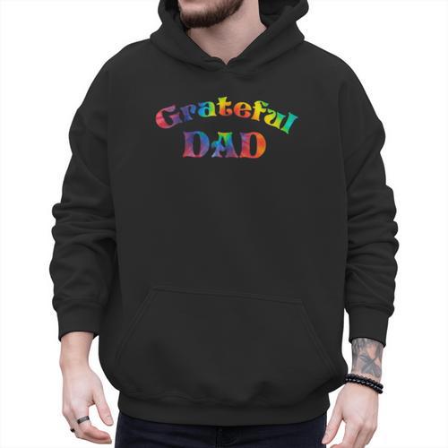 Grateful Dad Fathers Day Tie Dye Letters Shirt For Dads Men Hoodie - Father's Day Fun