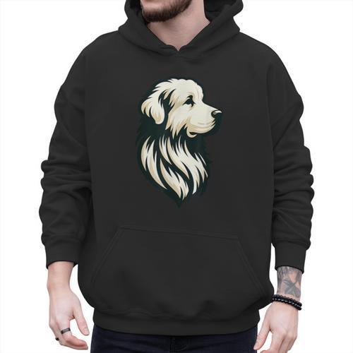 Great Pyrenees Pyr Minimalist Simple Dog Mom Dad Boys Girls Men Hoodie - Father's Day Fun