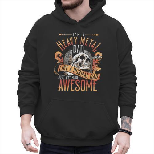 Heavy Metal Cooler Dad Punk Rock Music Lover Men Hoodie - Father's Day Fun