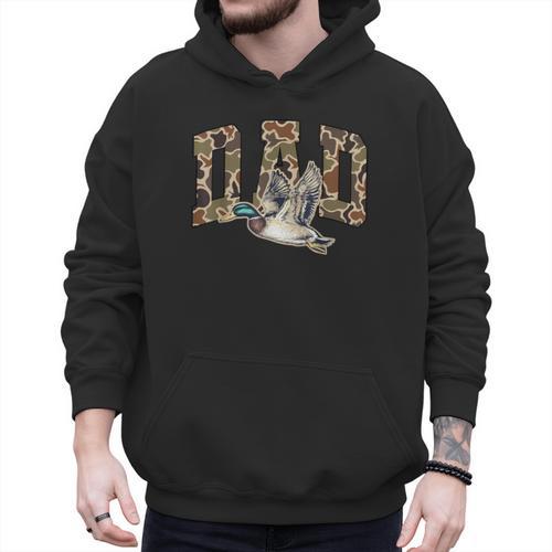 Hunting Dad Duck Camouflage Camo Preppy Camo Dad Camo Men Hoodie - Father's Day Fun
