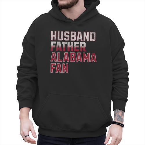 Husband Father Alabama Fan Fathers Day Alabama Dad Men Hoodie - Father's Day Fun