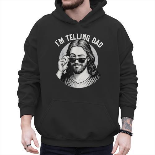 Jesus I'm Telling Dad Jesus Meme Christian & Jesus Men Hoodie - Father's Day Fun