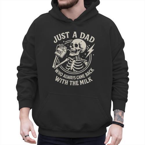 Just A Dad Who Always Came Back Skeleton Fathers Day Men Hoodie - Father's Day Fun