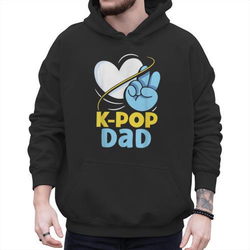 K-POP Dad Korean Lover K-Pop Music Cute Father Daddy Papa Men Hoodie - Father's Day Fun
