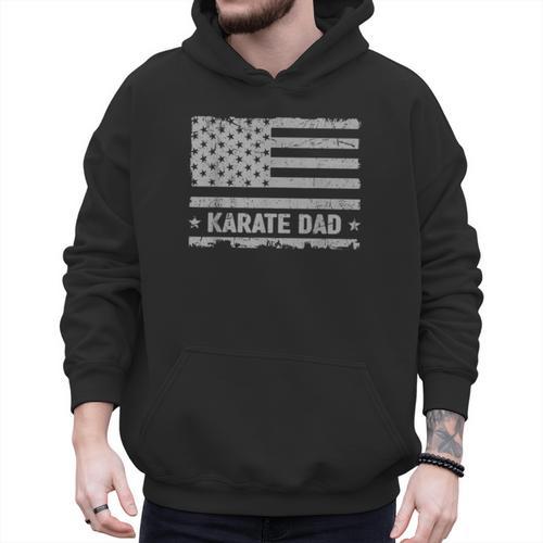 Karate Dad America US Flag Patriot Vintage Men Hoodie - Father's Day Fun