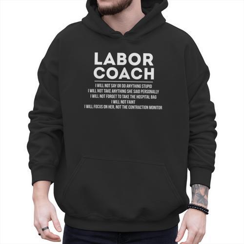 Labor Coach Delivery Checklist For New Dads Men Hoodie - Father's Day Fun