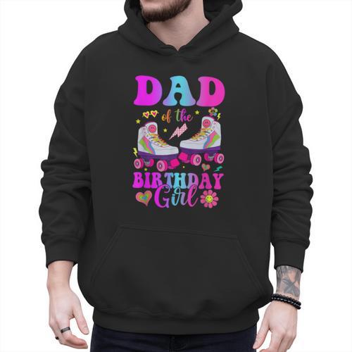 Let's Roll Dad Of The Birthday Girl Roller Skate Birthday Men Hoodie - Father's Day Fun