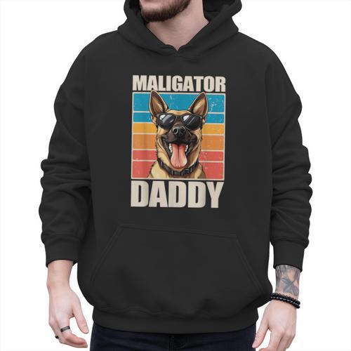 Malinois Dad Maligator Daddy Belgian Malinois Men Hoodie - Father's Day Fun
