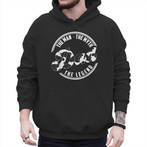 The Man The Myth The Legend Daddy Love Cows Dad Cow Print Men Hoodie - Father's Day Fun