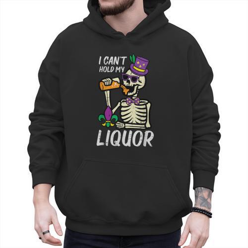 Mardi Gras Skeleton Cant Hold My Carnival Team Dad Men Men Hoodie - Father's Day Fun