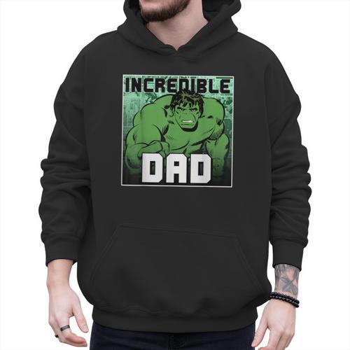 Marvel Comics Avengers Father's Day Hulk Incredible Dad Men Hoodie - Father's Day Fun