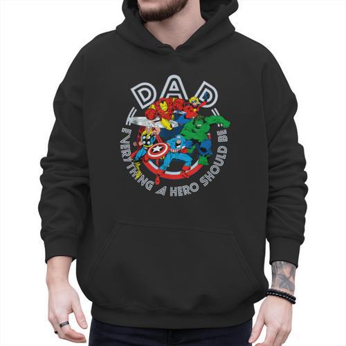 Marvel Comics Retro Classic Father's Day Avengers Hero Dad Men Hoodie - Father's Day Fun