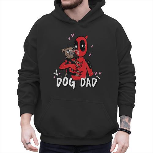Marvel Super Heroes Pets Deadpool Loves Dogpool Dog Dad Men Hoodie - Father's Day Fun