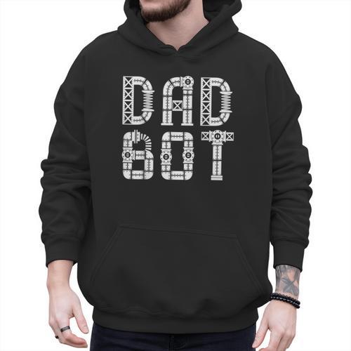 Matching Family Robot Father's Day Dad Bot Men Hoodie - Father's Day Fun