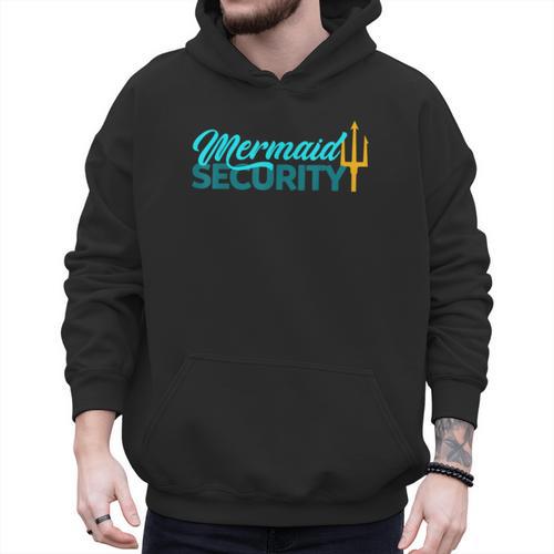 Mermaid Security Birthday Party Matching Dad Boys Men Hoodie - Father's Day Fun