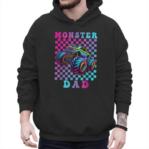 Monster Truck Dad Family Matching Shirt Truck Lovers Men Hoodie - Father's Day Fun