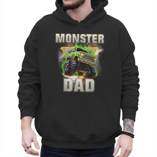 Monster Truck Dad Monster Truck Are My Jam Adults Kids Men Hoodie - Father's Day Fun