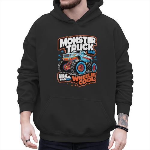 Monster Truck Dad Wheelie Cool Like Normal Dad Men Hoodie - Father's Day Fun