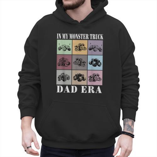 In My Monster Trucks Dad Era Men Hoodie - Father's Day Fun