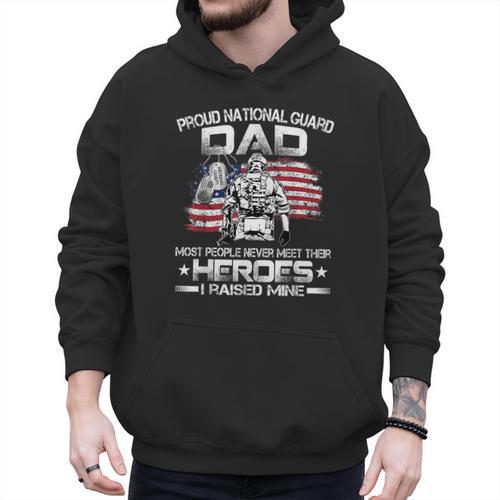 National Guard Graduation Proud National Guard Dad Men Hoodie - Father's Day Fun