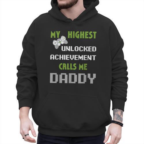 Nerdy Father Day Gamer Dad Daddy Men Love Video Gaming Men Hoodie - Father's Day Fun